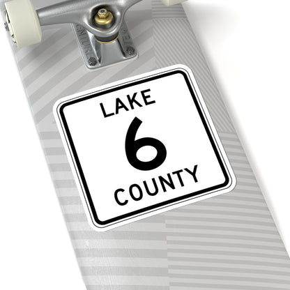 Lake County Route 6 MN (Minnesota) (Road Sign) STICKER Vinyl Kiss-Cut Decal