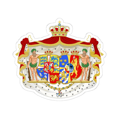 Armoiries de la reine Lovisa de Suède1 (Denmark) (Coat of Arms) STICKER Vinyl Kiss-Cut Decal