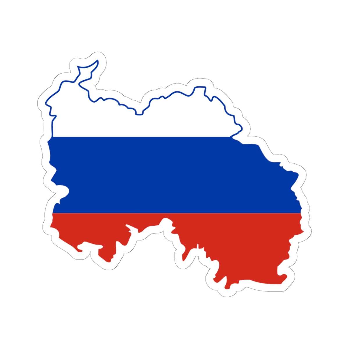 Flag-map of South Ossetia-Russia (Russia) STICKER Vinyl Kiss-Cut Decal