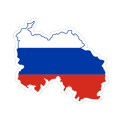 Flag-map of South Ossetia-Russia (Russia) STICKER Vinyl Kiss-Cut Decal