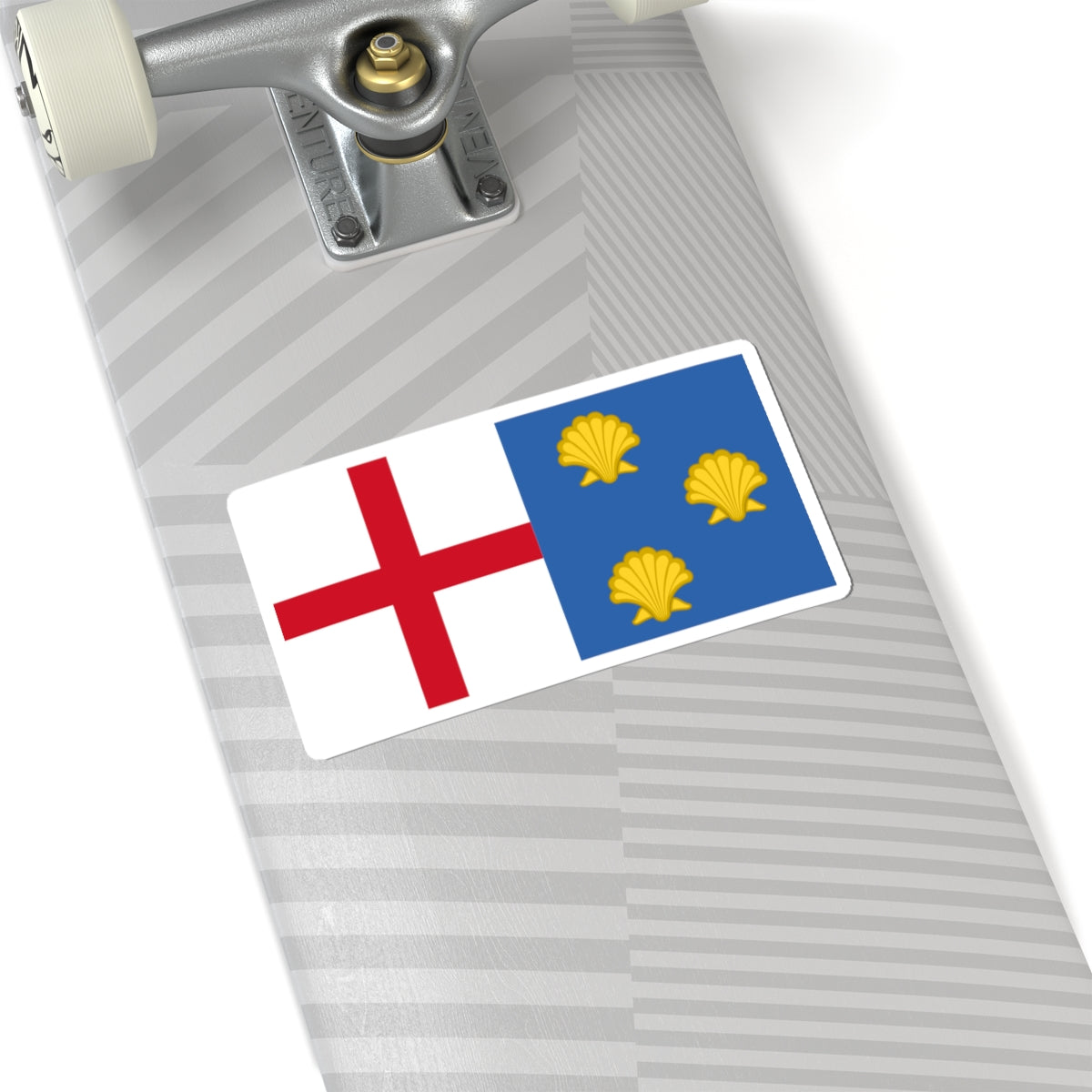 Flag of the Church of St James the Great Birlingham (England) STICKER Vinyl Kiss-Cut Decal