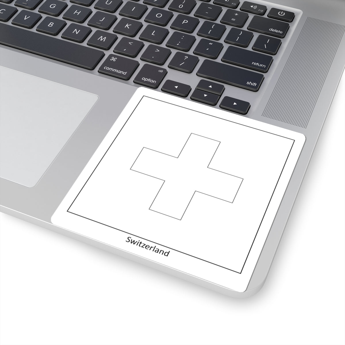 Flag of Switzerland colouring page (Switzerland) STICKER Vinyl Kiss-Cut Decal