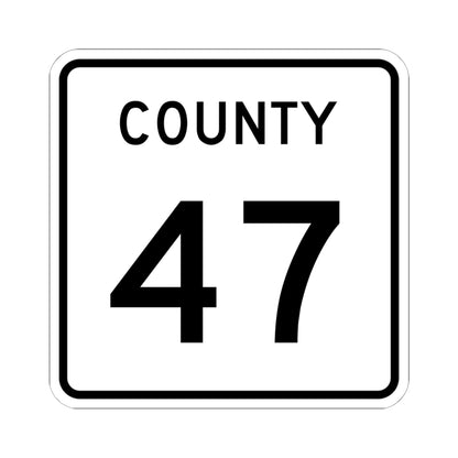 County 47 square (Minnesota) (Road Sign) STICKER Vinyl Kiss-Cut Decal