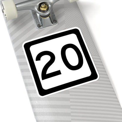 WV-20 (Virginia) (Road Sign) STICKER Vinyl Kiss-Cut Decal