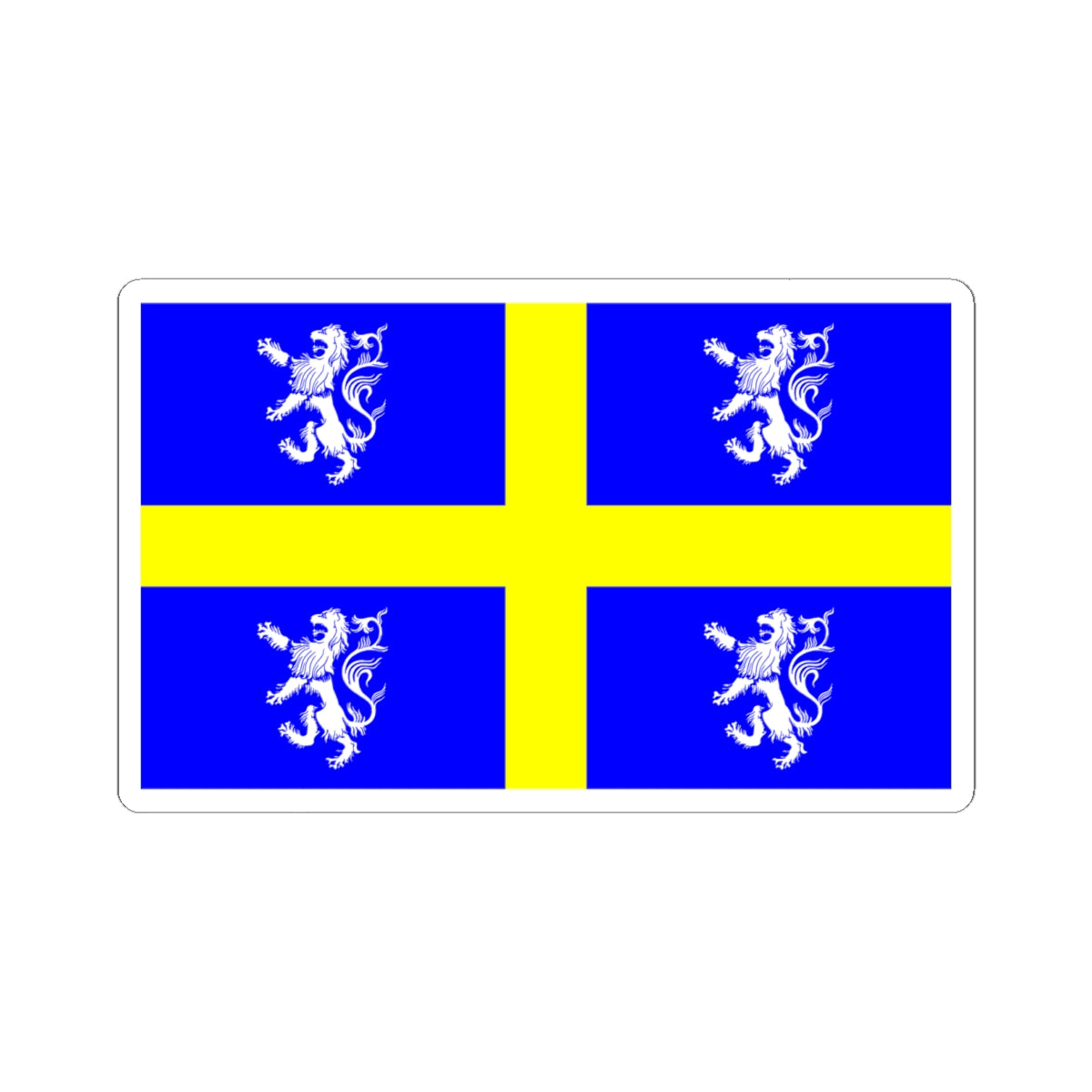 Flag of the Diocese of Durham (England) STICKER Vinyl Kiss-Cut Decal