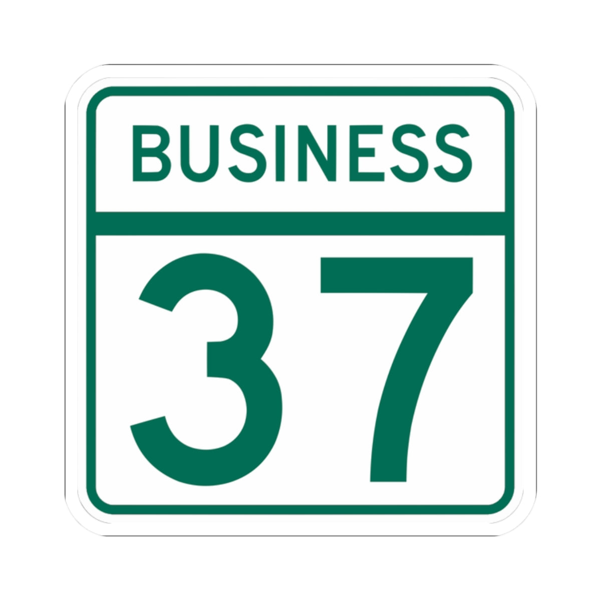 MD Route 37 Business (Maryland) (Road Sign) STICKER Vinyl Kiss-Cut Decal