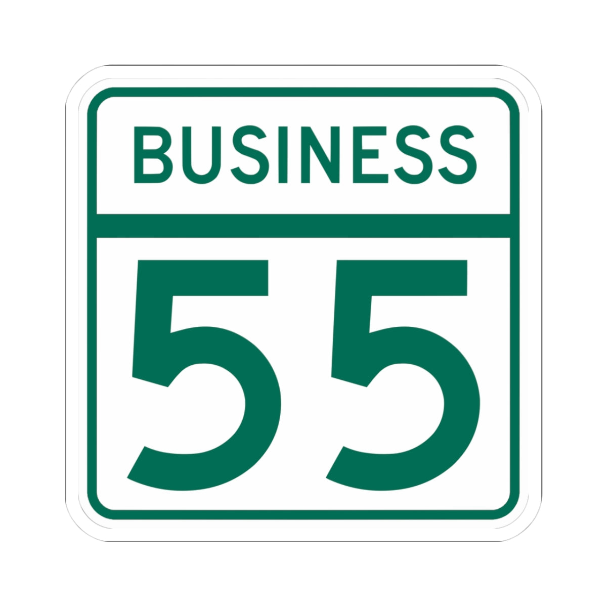 MD Route 55 Business (Maryland) (Road Sign) STICKER Vinyl Kiss-Cut Decal