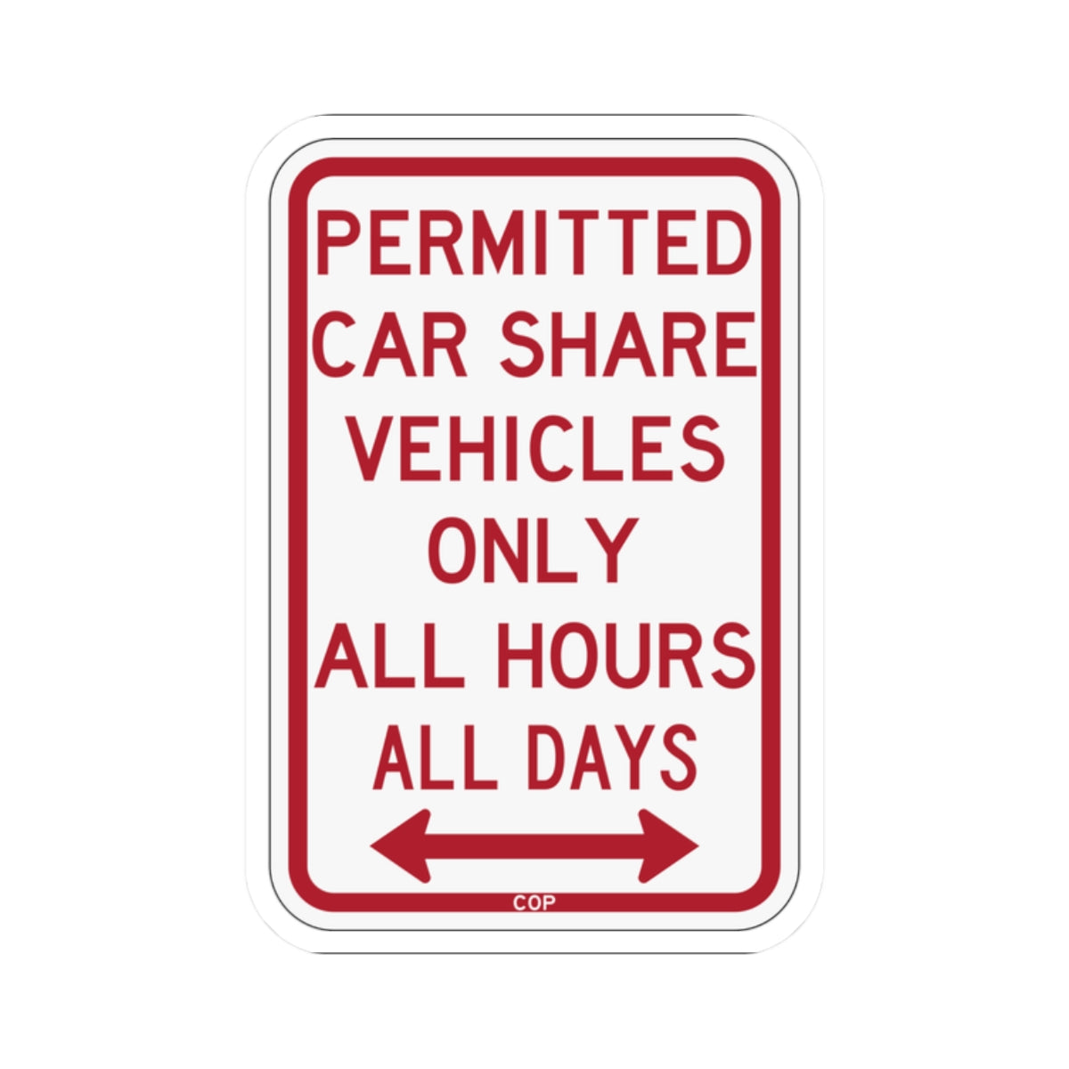 PBOT Road sign P4500D (Oregon) (Road Sign) STICKER Vinyl Kiss-Cut Decal