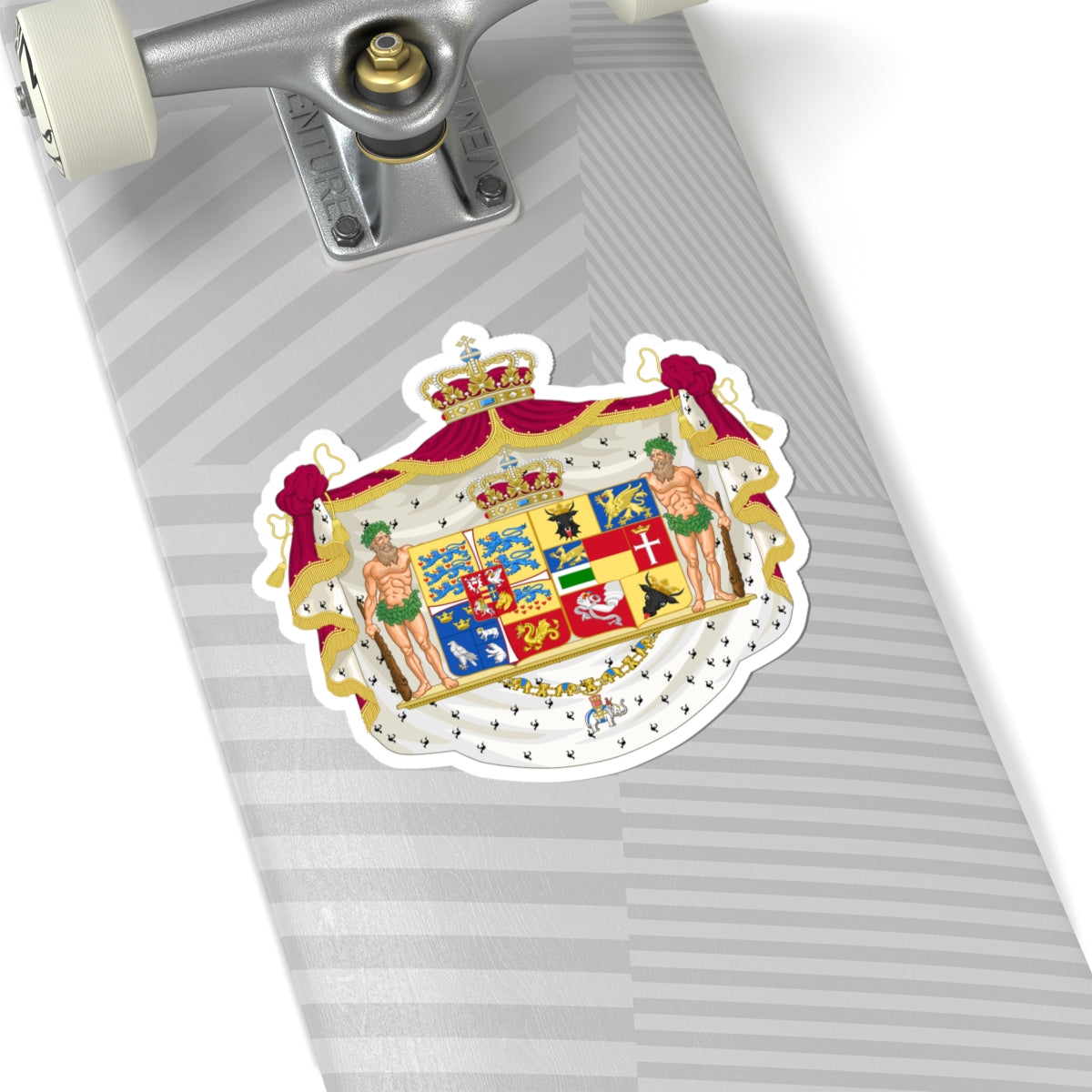 Armoiries Alexandrine de Mecklembourg-Scheverin (Denmark) (Coat of Arms) STICKER Vinyl Kiss-Cut Decal