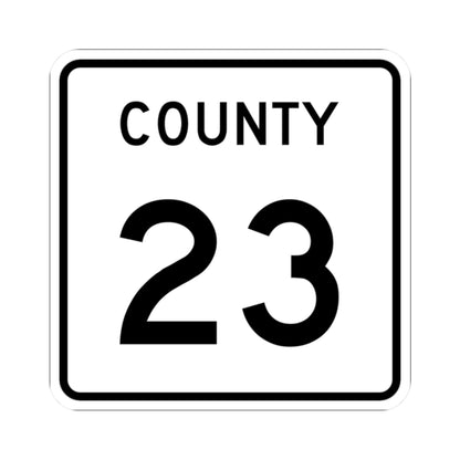 County 23 square (Minnesota) (Road Sign) STICKER Vinyl Kiss-Cut Decal
