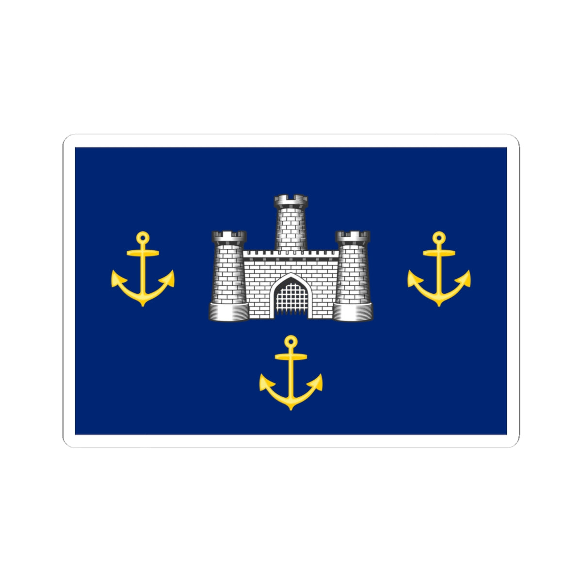 Isle of Wight Council Flag (England) STICKER Vinyl Kiss-Cut Decal