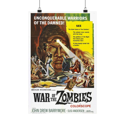 WAR OF THE ZOMBIES (ROME AGAINST ROME) 1964 - Paper Movie Poster-12″ x 18″-The Sticker Space