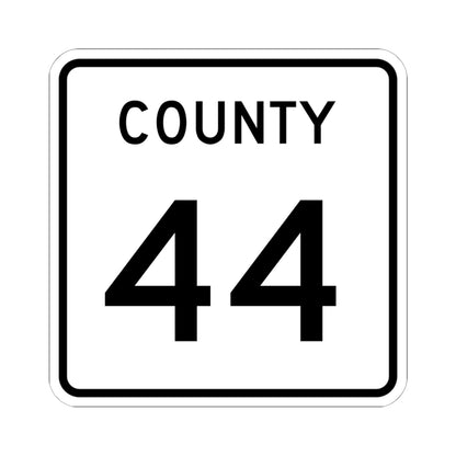 County 44 square (Minnesota) (Road Sign) STICKER Vinyl Kiss-Cut Decal