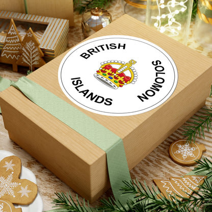 Badge of the Solomon Islands 1906-1947 (Solomon Islands) (Coat of Arms) STICKER Vinyl Kiss-Cut Decal