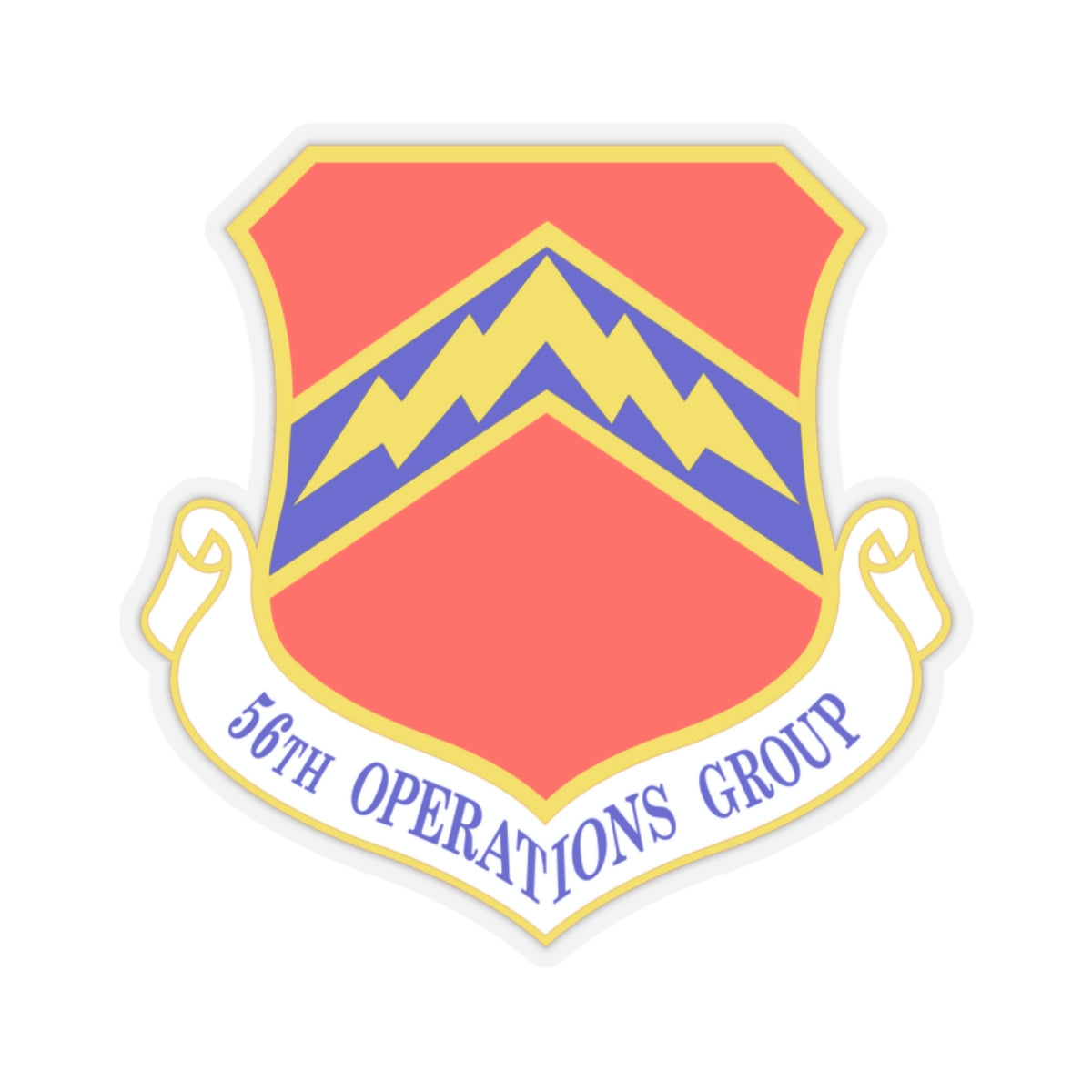 56th Operations Group (U.S. Air Force) STICKER Vinyl Kiss-Cut Decal-2 Inch-Transparent-The Sticker Space