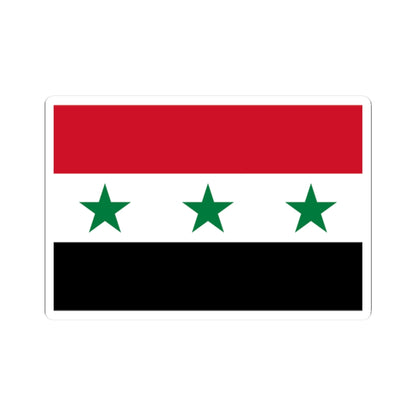 Flag of Syria 1963-1972 3-2 (Syria) STICKER Vinyl Kiss-Cut Decal