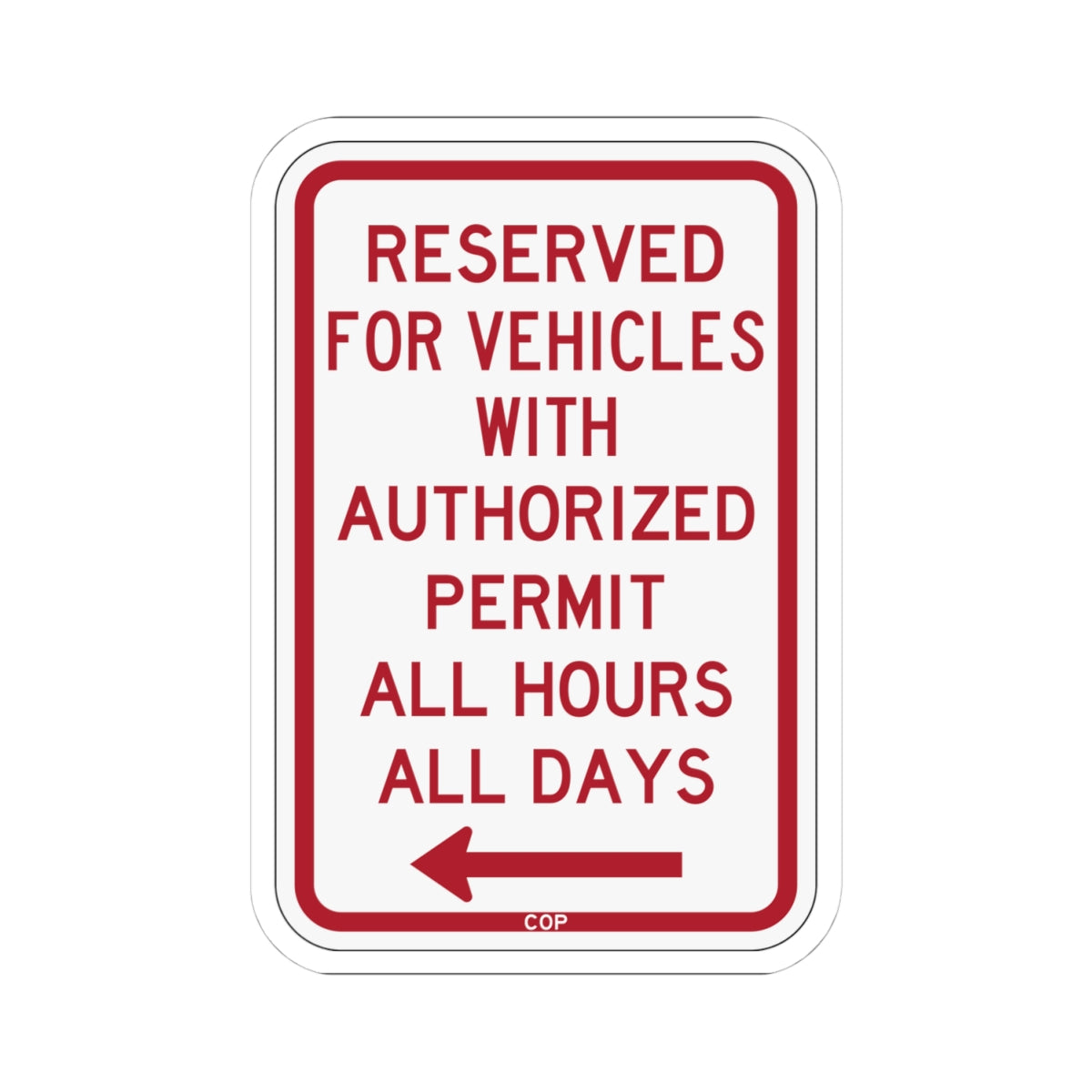 PBOT Road sign P4457L (Oregon) (Road Sign) STICKER Vinyl Kiss-Cut Decal