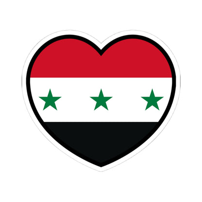 Iraq 1963-1991 and Syria 1963-1972 flag heart (Iraq) STICKER Vinyl Kiss-Cut Decal
