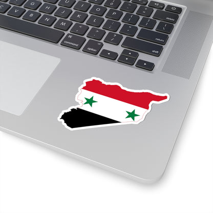 Flag-map of Syria Irredentist (Syria) STICKER Vinyl Kiss-Cut Decal