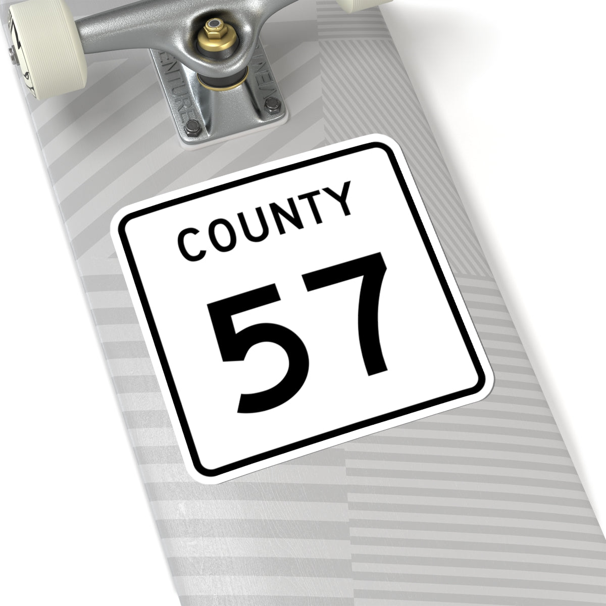 County 57 square (Minnesota) (Road Sign) STICKER Vinyl Kiss-Cut Decal