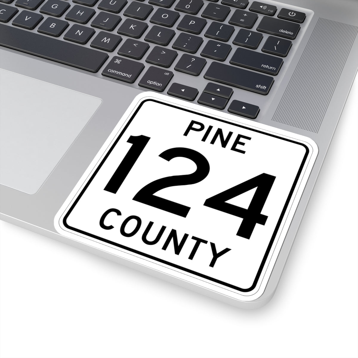 Pine County Route 124 MN (Minnesota) (Road Sign) STICKER Vinyl Kiss-Cut Decal