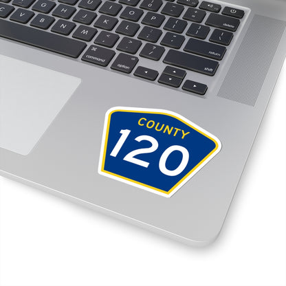 County 120 MN (Minnesota) (Road Sign) STICKER Vinyl Kiss-Cut Decal