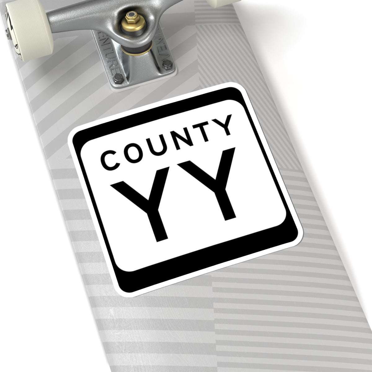 WIS County YY (Wisconsin) (Road Sign) STICKER Vinyl Kiss-Cut Decal