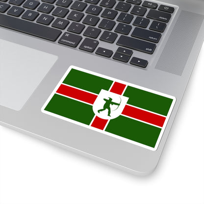 County Flag of Nottinghamshire (England) STICKER Vinyl Kiss-Cut Decal