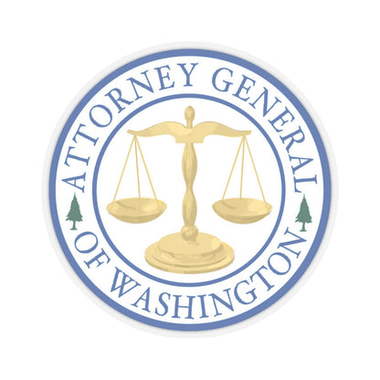 Attorney General of Washington AGO - STICKER Vinyl Kiss-Cut Decal-3 Inch-Transparent-The Sticker Space