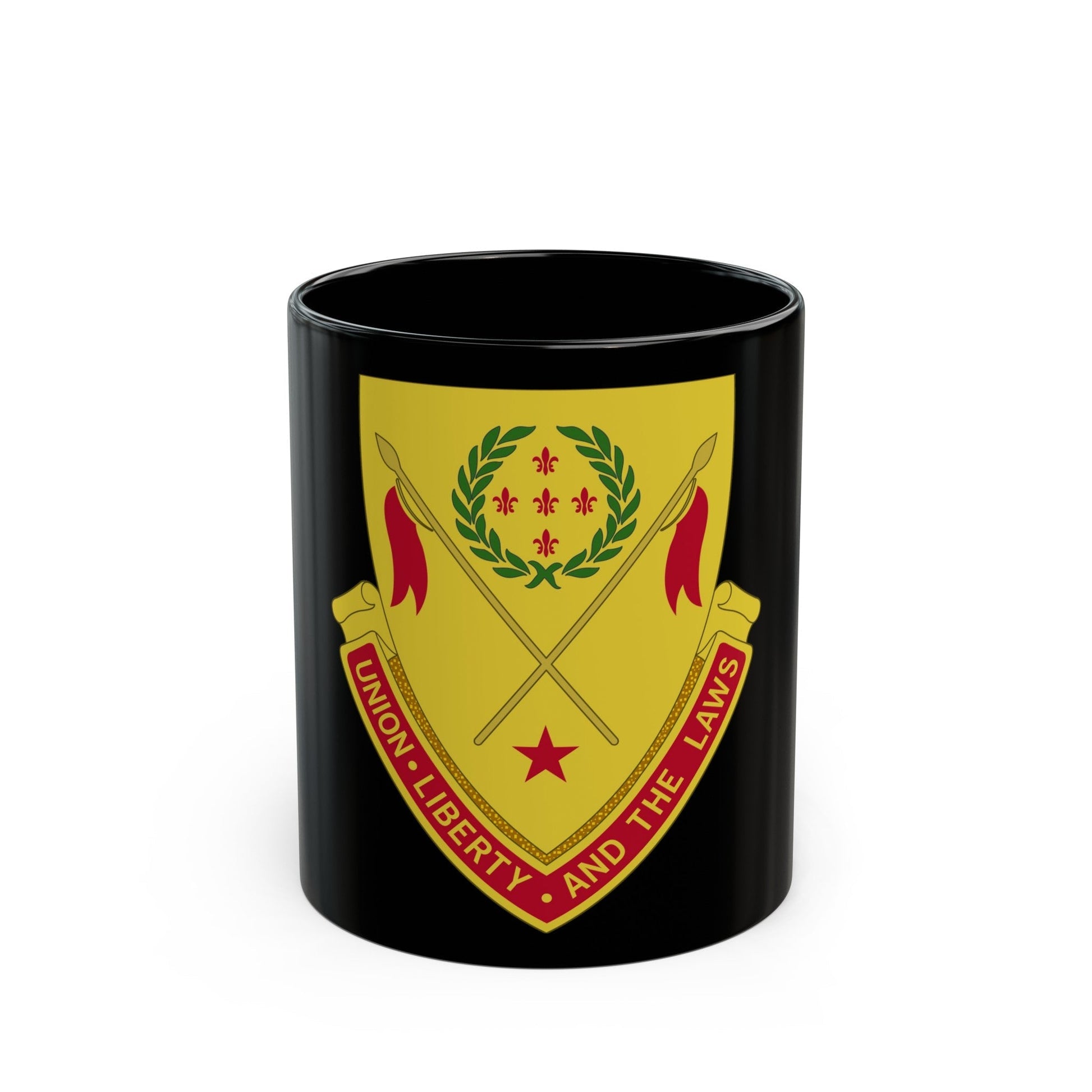 180th Field Artillery Battalion (U.S. Army) Black Coffee Mug-11oz-The Sticker Space