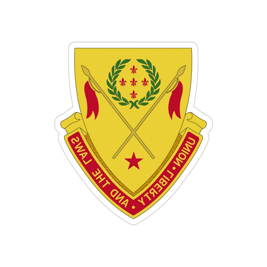 180th Field Artillery Battalion (U.S. Army) REVERSE PRINT Transparent STICKER-6" × 6"-The Sticker Space