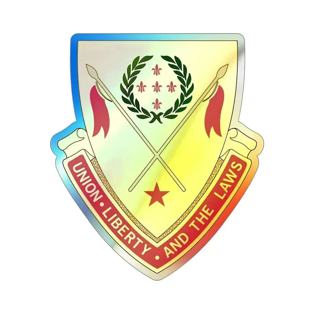 180th Field Artillery Battalion (U.S. Army) Holographic STICKER Die-Cut Vinyl Decal 5 Inch Holographic - The Sticker Space