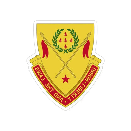 180th Field Artillery Battalion (U.S. Army) REVERSE PRINT Transparent Die-Cut STICKER 5 Inch Die-Cut Transparent - The Sticker Space