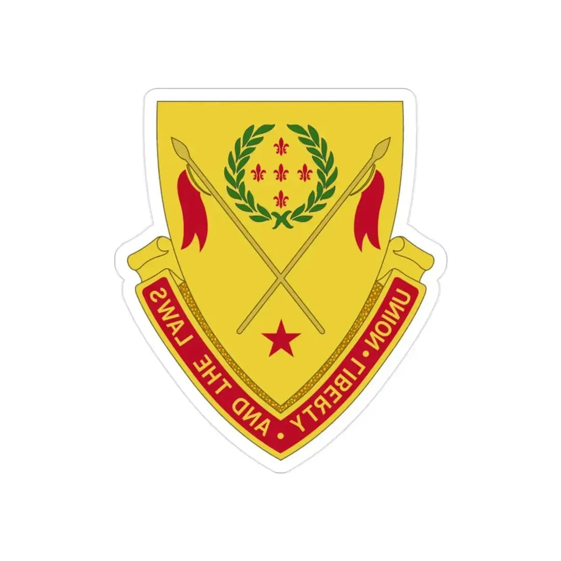 180th Field Artillery Battalion (U.S. Army) REVERSE PRINT Transparent Die-Cut STICKER - The Sticker Space