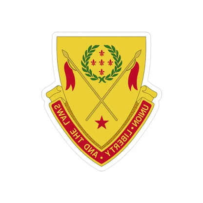 180th Field Artillery Battalion (U.S. Army) REVERSE PRINT Transparent Die-Cut STICKER - The Sticker Space