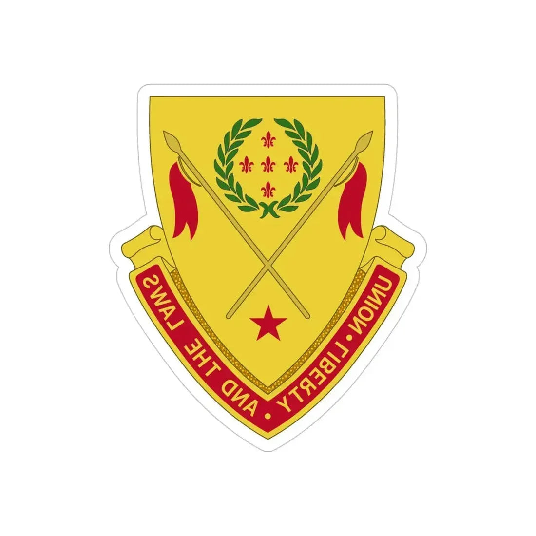 180th Field Artillery Battalion (U.S. Army) REVERSE PRINT Transparent Die-Cut STICKER - The Sticker Space