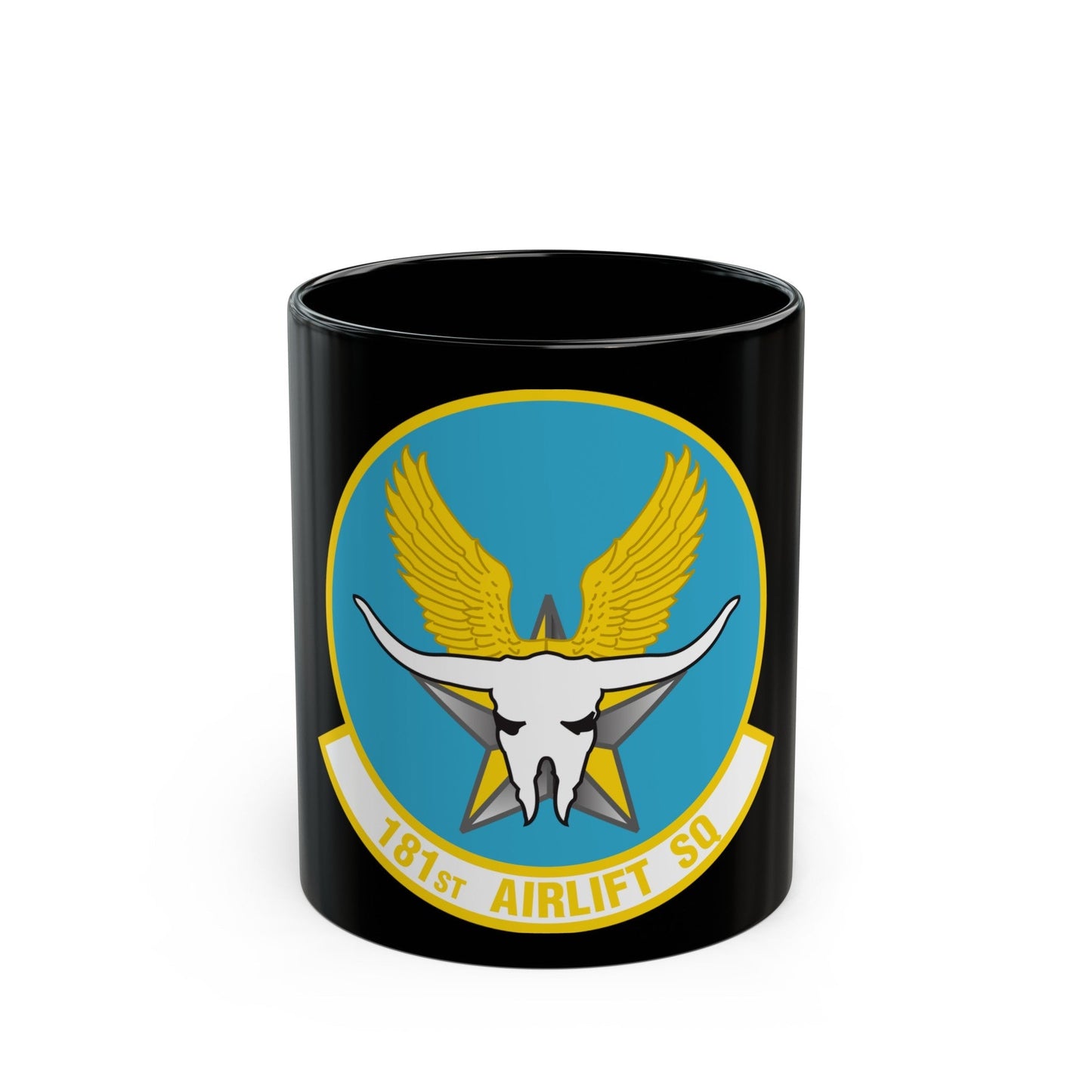 181 Airlift Squadron (U.S. Air Force) Black Coffee Mug-11oz-The Sticker Space