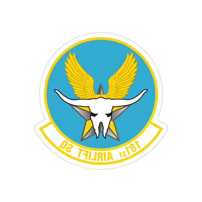 181 Airlift Squadron (U.S. Air Force) REVERSE PRINT Transparent STICKER-5" × 5"-The Sticker Space