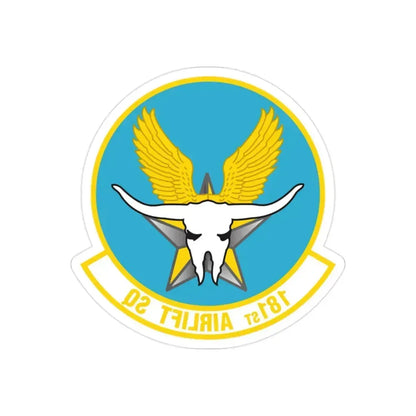 181 Airlift Squadron (U.S. Air Force) REVERSE PRINT Transparent Die-Cut STICKER 2 Inch Die-Cut Transparent - The Sticker Space