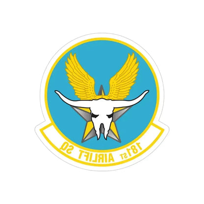 181 Airlift Squadron (U.S. Air Force) REVERSE PRINT Transparent Die-Cut STICKER 4 Inch Die-Cut Transparent - The Sticker Space