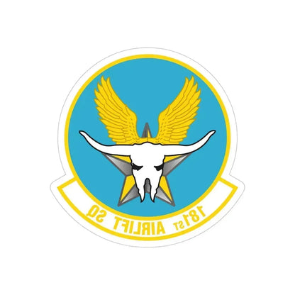 181 Airlift Squadron (U.S. Air Force) REVERSE PRINT Transparent Die-Cut STICKER 5 Inch Die-Cut Transparent - The Sticker Space