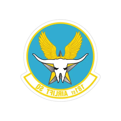 181 Airlift Squadron (U.S. Air Force) REVERSE PRINT Transparent Die-Cut STICKER 6 Inch Die-Cut Transparent - The Sticker Space