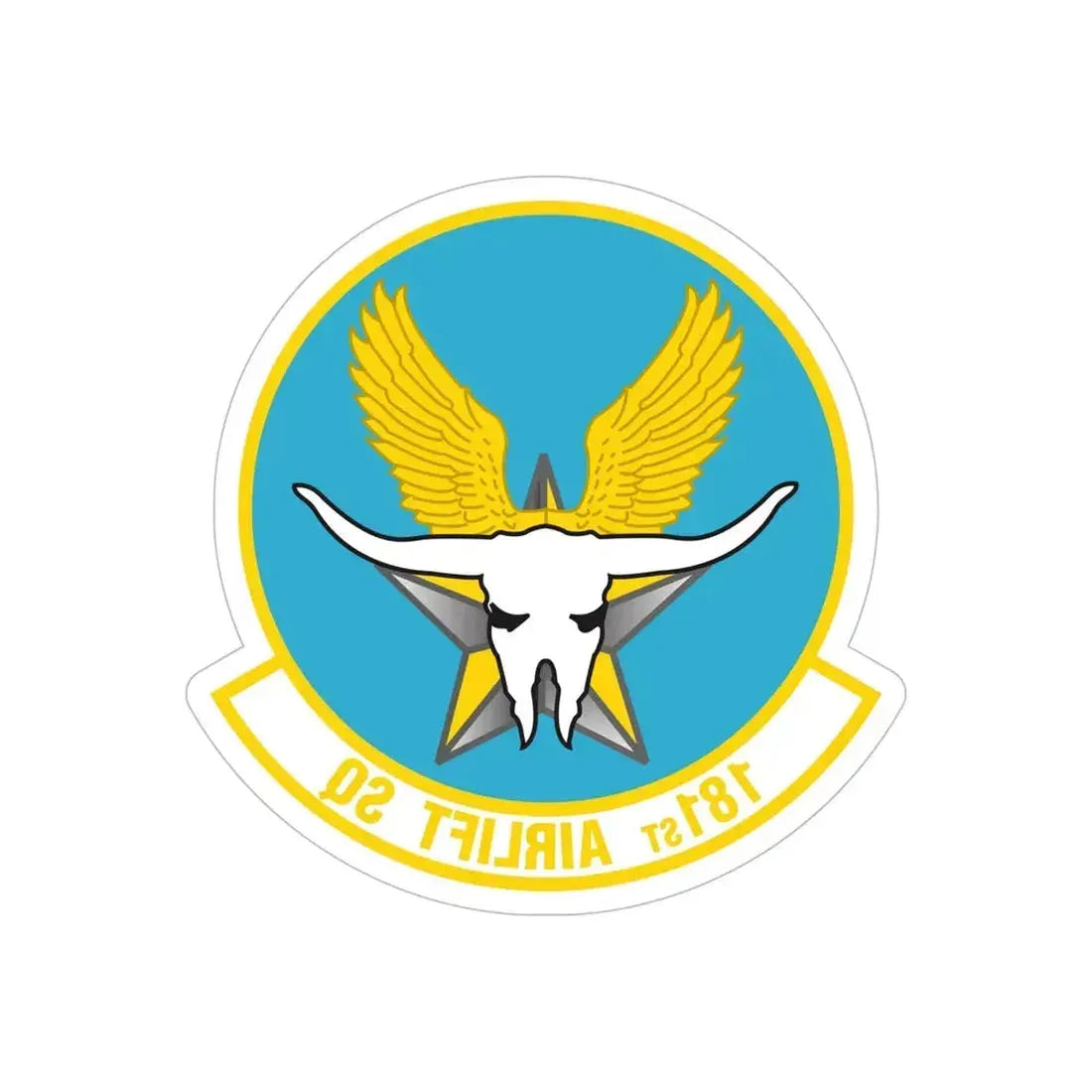 181 Airlift Squadron (U.S. Air Force) REVERSE PRINT Transparent Die-Cut STICKER - The Sticker Space