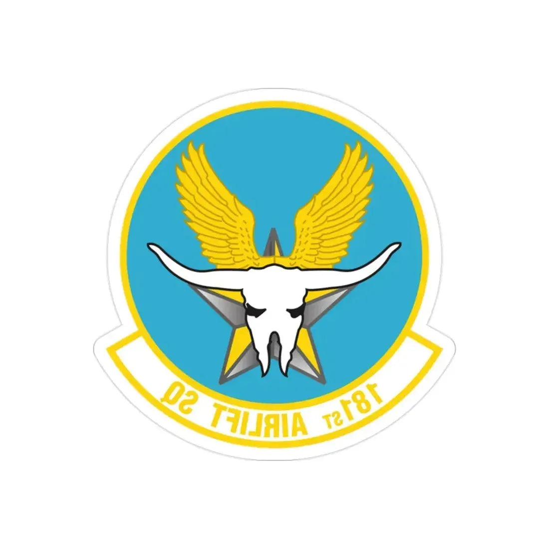 181 Airlift Squadron (U.S. Air Force) REVERSE PRINT Transparent Die-Cut STICKER - The Sticker Space