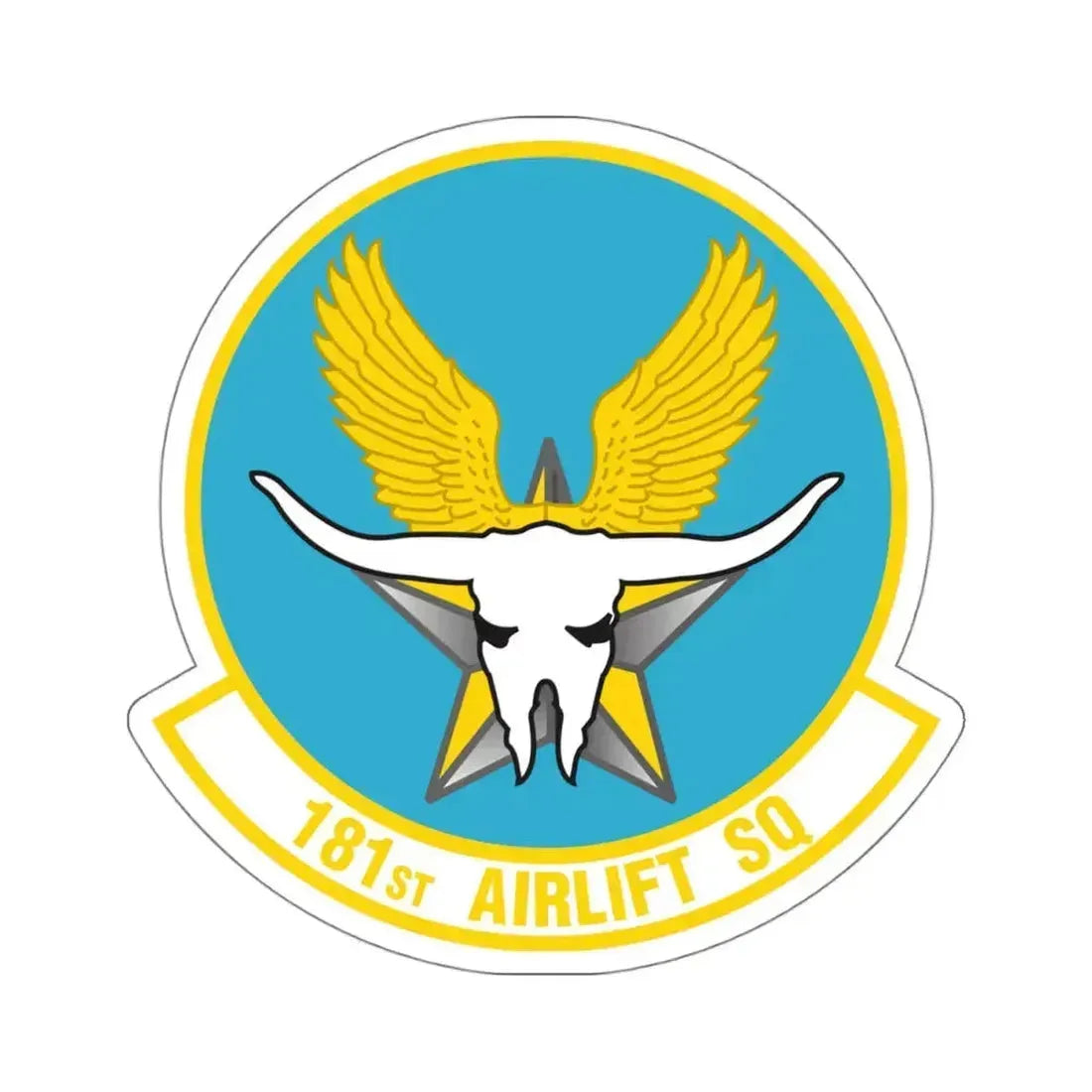 181 Airlift Squadron (U.S. Air Force) STICKER Vinyl Kiss-Cut Decal 4 Inch White - The Sticker Space