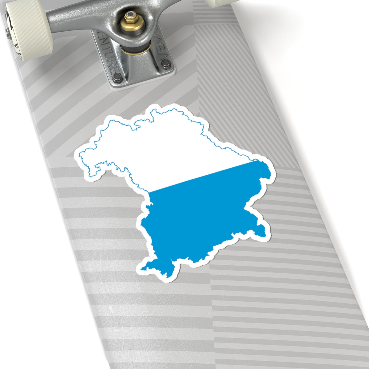Flag map of Bavaria striped (Germany) STICKER Vinyl Kiss-Cut Decal