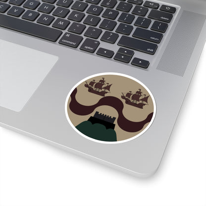 Badge of Bombay Presidency (India) (Coat of Arms) STICKER Vinyl Kiss-Cut Decal