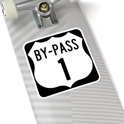 US 1 Bypass (New Hampshire) (Road Sign) STICKER Vinyl Kiss-Cut Decal