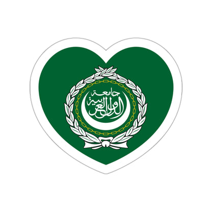 Heart Flag of the Arab League - STICKER Vinyl Die-Cut Decal