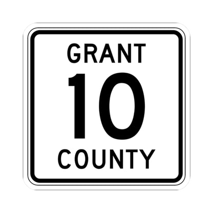 Grant County Route 10 MN (Minnesota) (Road Sign) STICKER Vinyl Kiss-Cut Decal